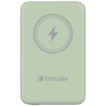 Verbatim powerbank z ładowaniem bezprzewodowym 5V, ładowanie telefonu, 32246, 10 000mAh, Mocowanie magnetyczne, zielona