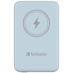 Verbatim powerbank z ładowaniem bezprzewodowym 5V, ładowanie telefonu, 32247, 10 000mAh, Mocowanie magnetyczne, niebieska