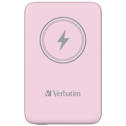 Verbatim powerbank z ładowaniem bezprzewodowym 5V, ładowanie telefonu, 32248, 10 000mAh, Mocowanie magnetyczne, różowa