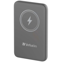 Verbatim powerbank z ładowaniem bezprzewodowym 5V, ładowanie telefonu, 32249, 10 000mAh, Mocowanie magnetyczne, szara