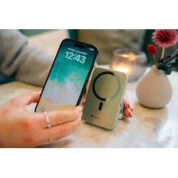 Verbatim powerbank z ładowaniem bezprzewodowym 5V, ładowanie telefonu, 32259, 10 000mAh, Mocowanie magnetyczne, zielona