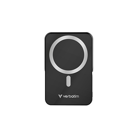 Verbatim powerbank z ładowaniem bezprzewodowym 5V, ładowanie telefonu, 32264, 10 000mAh, Mocowanie magnetyczne, czarna