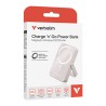 Verbatim powerbank z ładowaniem bezprzewodowym 5V, ładowanie telefonu, 32267, 10 000mAh, Mocowanie magnetyczne, różowa