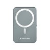 Verbatim powerbank z ładowaniem bezprzewodowym 5V, ładowanie telefonu, 32268, 10 000mAh, Mocowanie magnetyczne, Szary