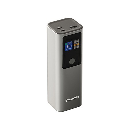 Verbatim Power bank z wyświetlaczem TFT Charge ,n, Go 32269, 27000mAh, szara