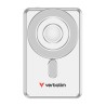 Verbatim power bank z bezprzewodowym ładowaniem 5V, ładowanie telefonu, 32276, 5 000mAh, Mocowanie magnetyczne, srebrna