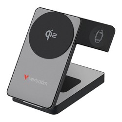 Verbatim powerbank Charge ,n, Go Qi2 5/9/12V, ładowanie telefonu, zegarka, Airpods, 32295, 10000mAh, Mocowanie magnetyczne, szar