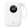 Powerton ENERGY WHITE EDITION Powerbank 10000mAh, 2x USB-C, 22.5W, zintegrowane kable, biała