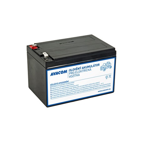 Avacom zastępcze akumulatory do pojazdów elektrycznych Peg Pérego - konektor F2, (olověný akumulátor), 12V, 15Ah, PBPP-12V015-F2