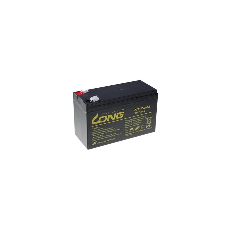 Long akumulator kwasowo-ołowiowy F2 dla UPS, EZS, EPS, 12V, 7.2Ah, PBLO-12V007,2-F2A, WP7,2-12 F2