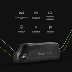 Green Cell E-bike bateria 48V 18Ah 864Wh Down Tube rower elektryczny EC5 do Samebike, SMLRO z ładowarka