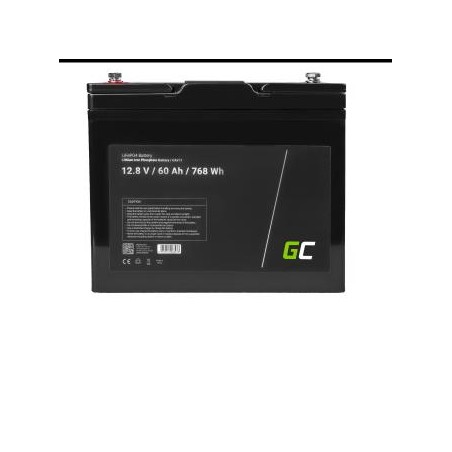 Green Cell LiFePO4 bateria 12V 12.8V 60Ah do photovoltaic system, campers i łodzi
