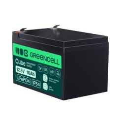 Green Cell CUBE LiFePO4 10Ah 12.8V 128Wh lithium-iron-fosforan bateria do power i oświetlenie awaryjne, panele sterujące
