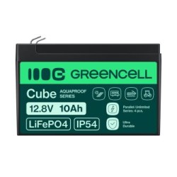 Green Cell CUBE LiFePO4 10Ah 12.8V 128Wh lithium-iron-fosforan bateria do power i oświetlenie awaryjne, panele sterujące