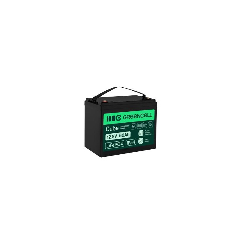 Green Cell CUBE LiFePO4 60Ah 12.8V 768Wh lithium Iron fosforan bateria do silników elektrycznych, kamperów, podnośników