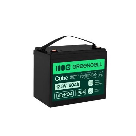 Green Cell CUBE LiFePO4 60Ah 12.8V 768Wh lithium Iron fosforan bateria do silników elektrycznych, kamperów, podnośników