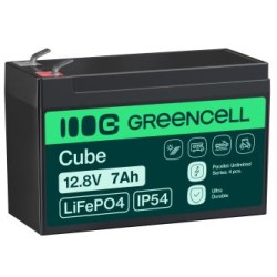 Green Cell CUBE LiFePO4 7Ah 12.8V 89.6Wh lithium Iron fosforan bateria do UPS, monitorowanie