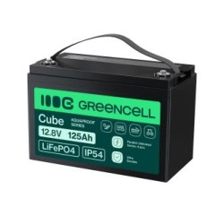 Green Cell CUBE LiFePO4 125Ah 12.8V 1600Wh lithium Iron fosforan bateria do kamperów, Solar, Off-Grid System, łodzi
