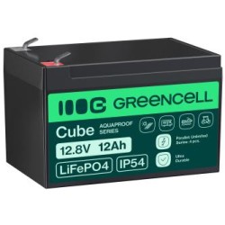 Green Cell CUBE LiFePO4 12Ah 12.8V 153.6Wh lithium Iron fosforan bateria do wózek inwalidzki, zabawka, skuter