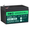 Green Cell CUBE LiFePO4 12Ah 12.8V 153.6Wh lithium Iron fosforan bateria do wózek inwalidzki, zabawka, skuter