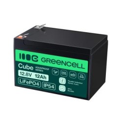 Green Cell CUBE LiFePO4 12Ah 12.8V 153.6Wh lithium Iron fosforan bateria do wózek inwalidzki, zabawka, skuter