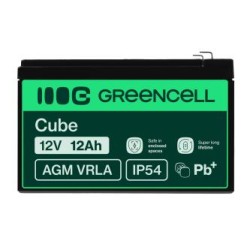 Green Cell AGM VRLA 12V 12Ah maintenance-free bateria do the systemów alarmowych, kas, zabawek