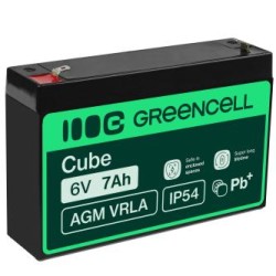 Green Cell AGM VRLA 6V 7Ah maintenance-free bateria do the alarm system, cash register, toys