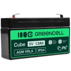 Green Cell AGM VRLA 6V 1.3Ah maintenance-free bateria do systemów alarmowych, kas, zabawek