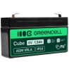 Green Cell AGM VRLA 6V 1.3Ah maintenance-free bateria do systemów alarmowych, kas, zabawek