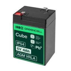 Green Cell AGM VRLA 6V 4Ah maintenance-free bateria do  systemów alarmowych, kas, zabawek