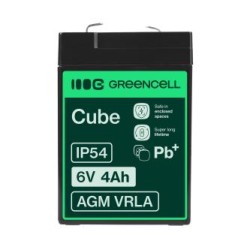 Green Cell AGM VRLA 6V 4Ah maintenance-free bateria do  systemów alarmowych, kas, zabawek