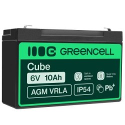 Green Cell AGM VRLA 6V 10Ah maintenance-free bateria do systemów alarmowych, kas, zabawek