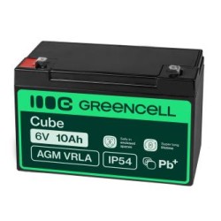 Green Cell AGM VRLA 6V 10Ah maintenance-free bateria do systemów alarmowych, kas, zabawek