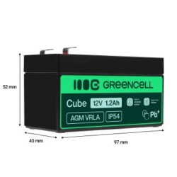 Green Cell AGM VRLA 12V 1.2Ah maintenance-free bateria do systemów alarmowych, kas, zabawek
