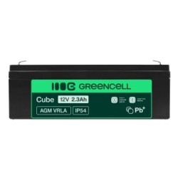 Green Cell AGM VRLA 12V 2.3Ah maintenance-free bateria do  systemów alarmowych, kas, zabawek