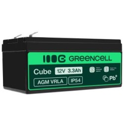 Green Cell AGM VRLA 12V 3.3Ah maintenance-free bateria do systemów alarmowych, kas, zabawek