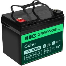 Green Cell AGM VRLA 12V 33Ah maintenance-free bateria do mower, skuter, łodzi, wózek inwalidzki