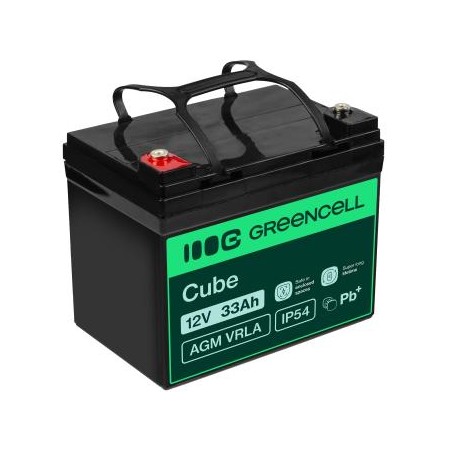 Green Cell AGM VRLA 12V 33Ah maintenance-free bateria do mower, skuter, łodzi, wózek inwalidzki