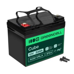 Green Cell AGM VRLA 12V 33Ah maintenance-free bateria do mower, skuter, łodzi, wózek inwalidzki