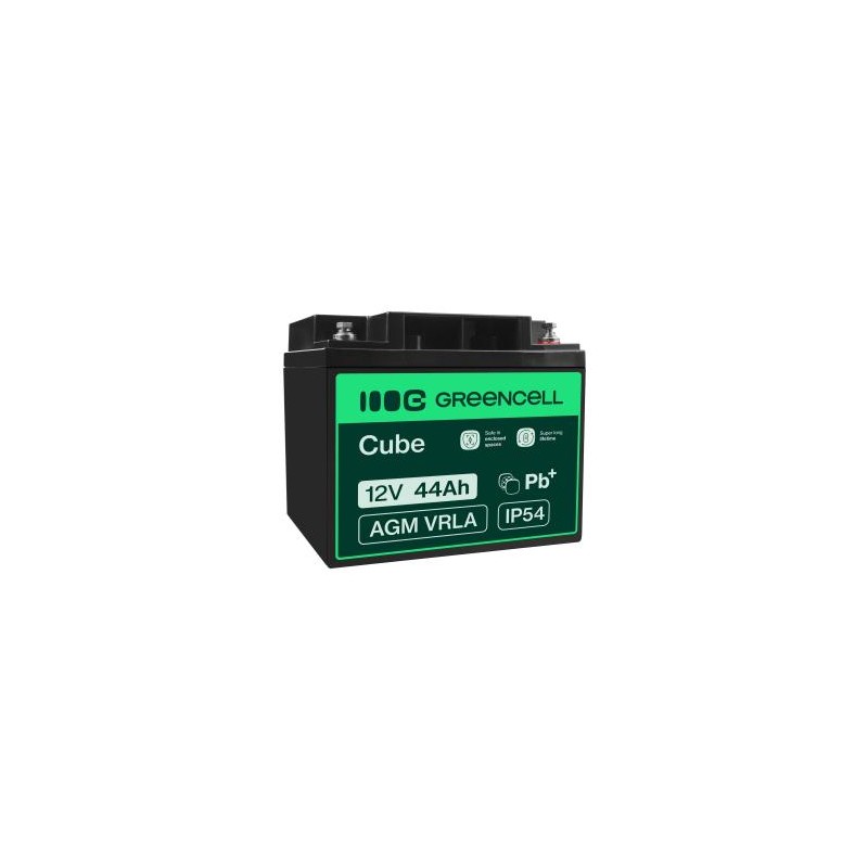 Green Cell AGM VRLA 12V 44Ah maintenance-free bateria do mower, skuter, łodzi, wózek inwalidzki