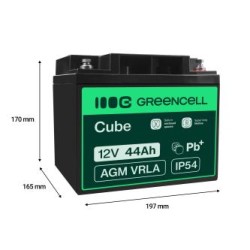Green Cell AGM VRLA 12V 44Ah maintenance-free bateria do mower, skuter, łodzi, wózek inwalidzki