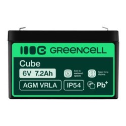 Green Cell AGM VRLA 6V 7.2Ah maintenance-free bateria do systemów alarmowych, kas, zabawek