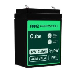 Green Cell AGM VRLA 12V 2.8Ah maintenance-free bateria do systemów alarmowych, kas, zabawek