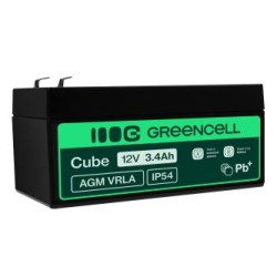 Green Cell AGM VRLA 12V 3.4Ah maintenance-free bateria do  systemów alarmowych, kas, zabawek