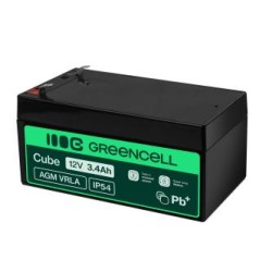 Green Cell AGM VRLA 12V 3.4Ah maintenance-free bateria do  systemów alarmowych, kas, zabawek