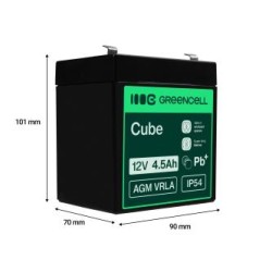 Green Cell AGM VRLA 12V 4.5Ah maintenance-free bateria do UPS units