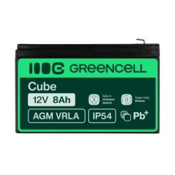 Green Cell AGM VRLA 12V 8Ah maintenance-free bateria do systemów alarmowych, kas, zabawek