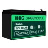 Green Cell AGM VRLA 12V 8.5Ah maintenance-free bateria do systemów alarmowych, kas, zabawek