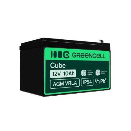 Green Cell AGM VRLA 12V 10Ah maintenance-free bateria do UPS units