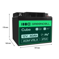 Green Cell AGM VRLA 12V 40Ah maintenance-free bateria do mower, skuter, łodzi, wózek inwalidzki